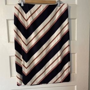 Ann Taylor skirt - navy, cream, mauve